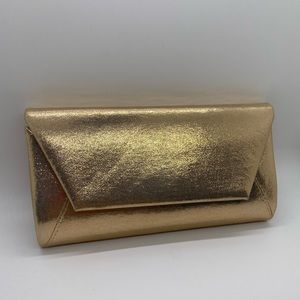 Metallic Gold Envelope Clutch